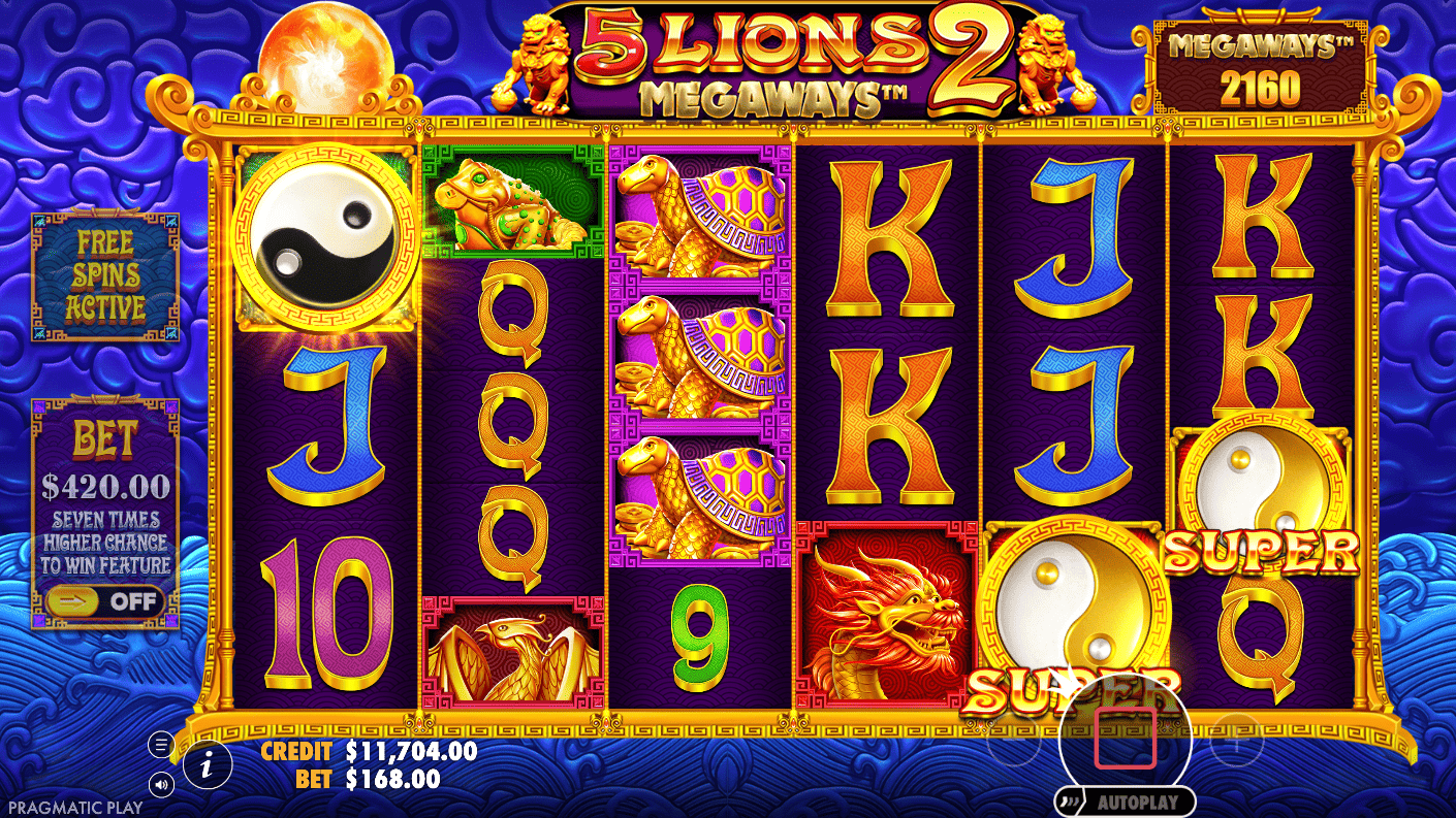 5 Lions Megaways 2 Super Scatter Symbol