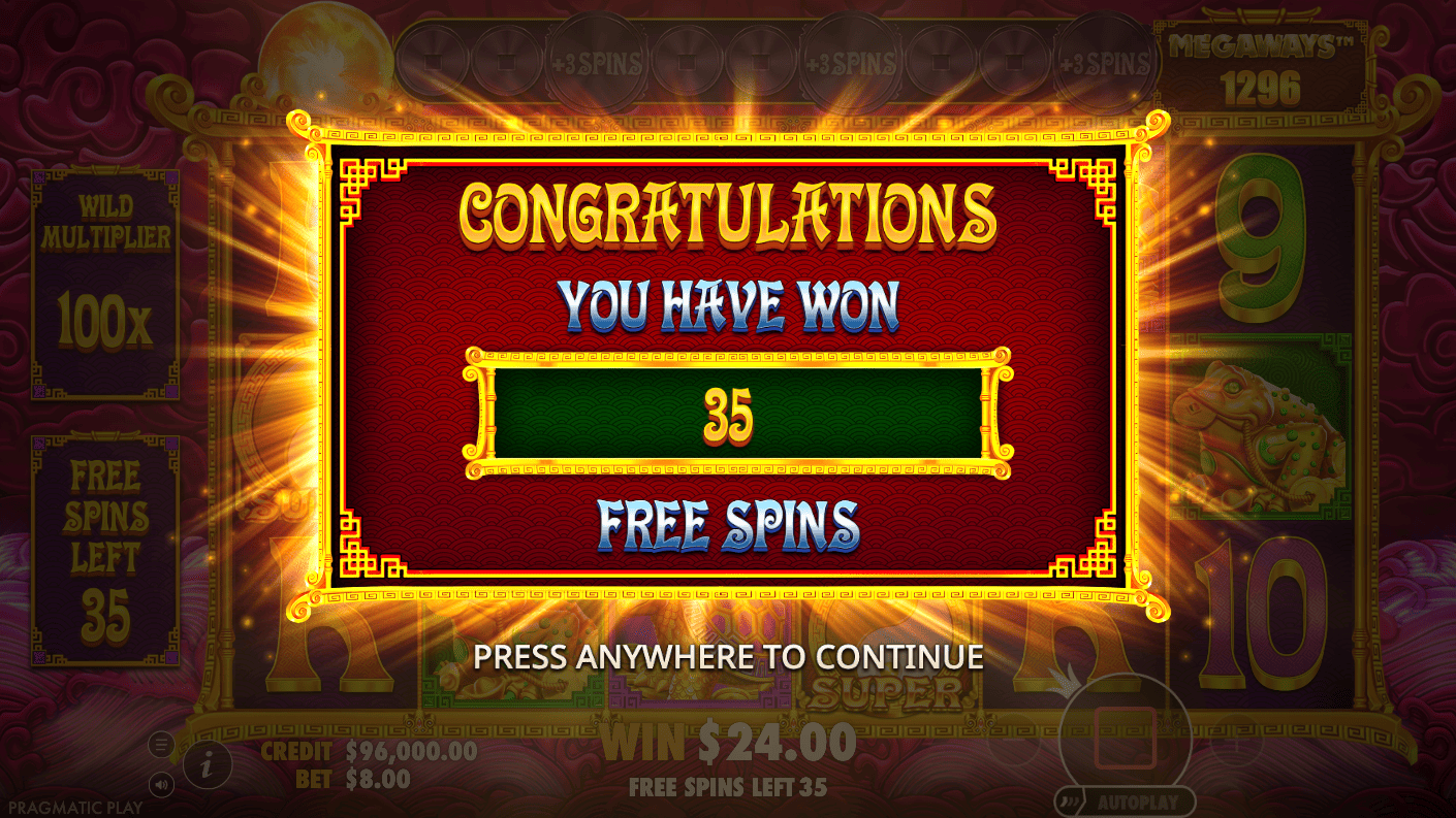 5 Lions Megaways 2 Super Free Spins